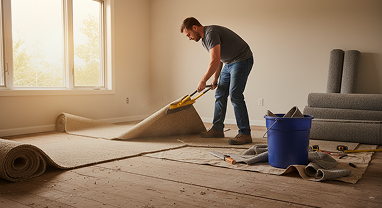 Professional stair carpet installation in Kitchener home