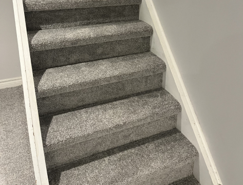 Professional stair carpet installation in Kitchener home